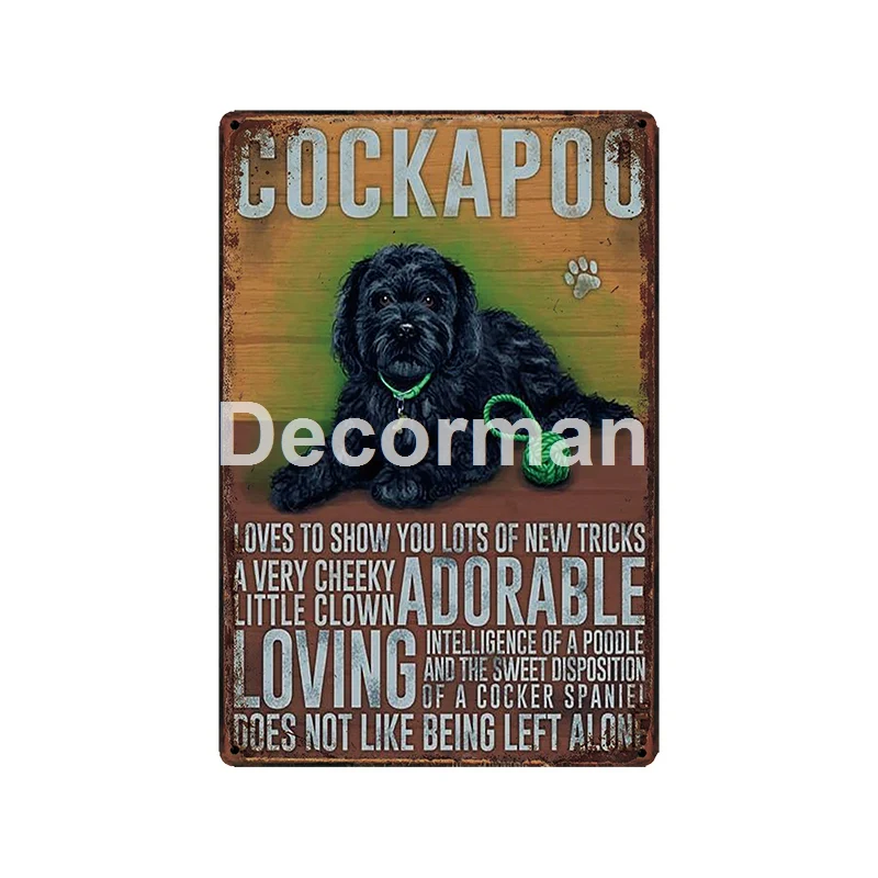 [DecorMan] Пользовательские Собака Кошка металлический знак WHIPPET лабрадоор COCKAPOD настенная живопись Декор LT-1980 - Цвет: GLA-5708