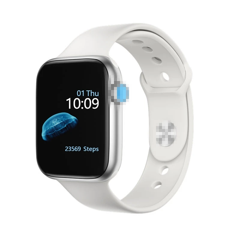 silver Новые смарт-часы с Bluetooth, полный сенсорный экран, 44 мм, пульсометр, кровяное давление, спортивный трекер, умные часы для Android IOS - Цвет: silver