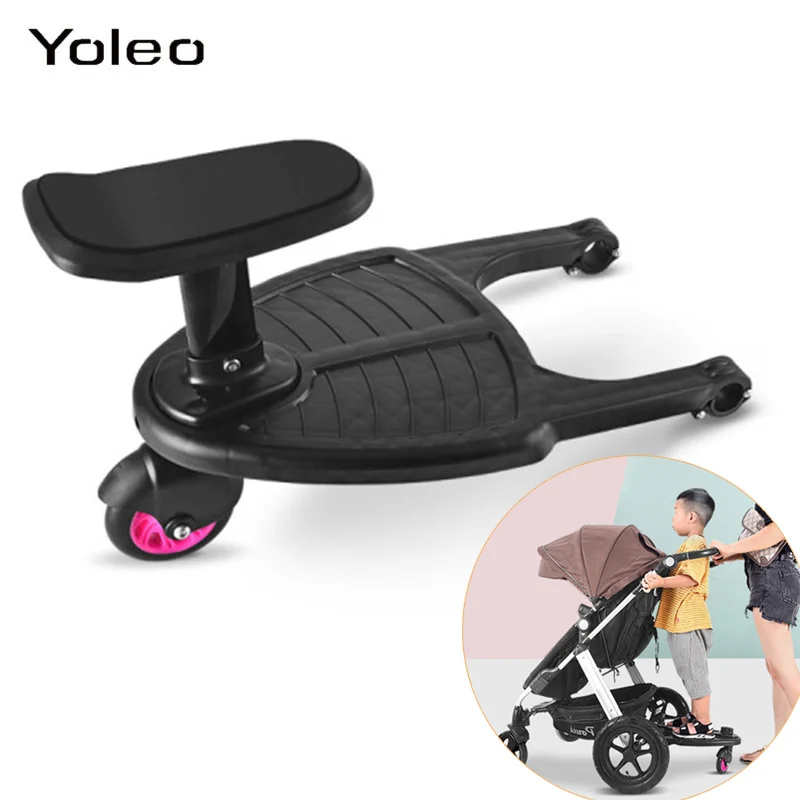 Baby Stroller Pedal Adapter Second Child Auxiliary Trailer Twins Scooter Hitchhiker Kids Standing Plate with Seat accessories Baby Stroller Pedal Adapter Second Child Auxiliary Trailer Twins Scooter Hitchhiker Kids Standing Plate with Seat accessories