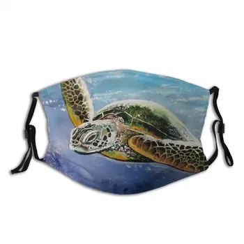 

Sea Turtle Unisex Non-Disposable Mouth Face Mask with Filter Dust Mask Protection Cover Respirator Mouth Muffle