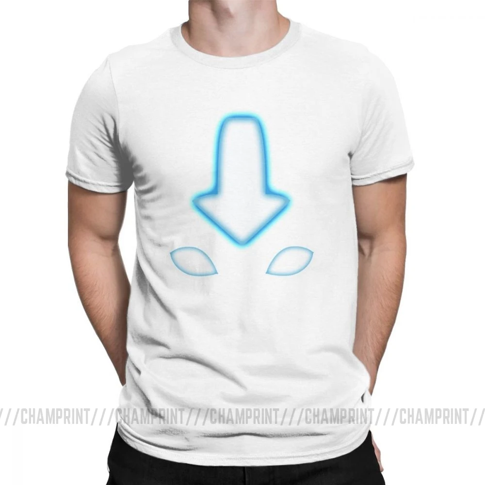 Мужские футболки Aang Q Аватар Последний Airbender хлопковая одежда винтажные футболки с коротким рукавом и круглым воротником 6XL - Цвет: Белый