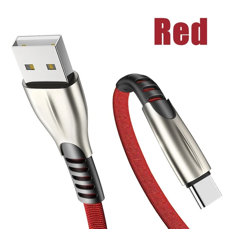 Кабель usb type C 5A Quick Charge 4,0 3,0 Supercharge type-C шнур для быстрой зарядки и передачи данных для Iphone 11 X XS USB адаптер - Цвет: Красный