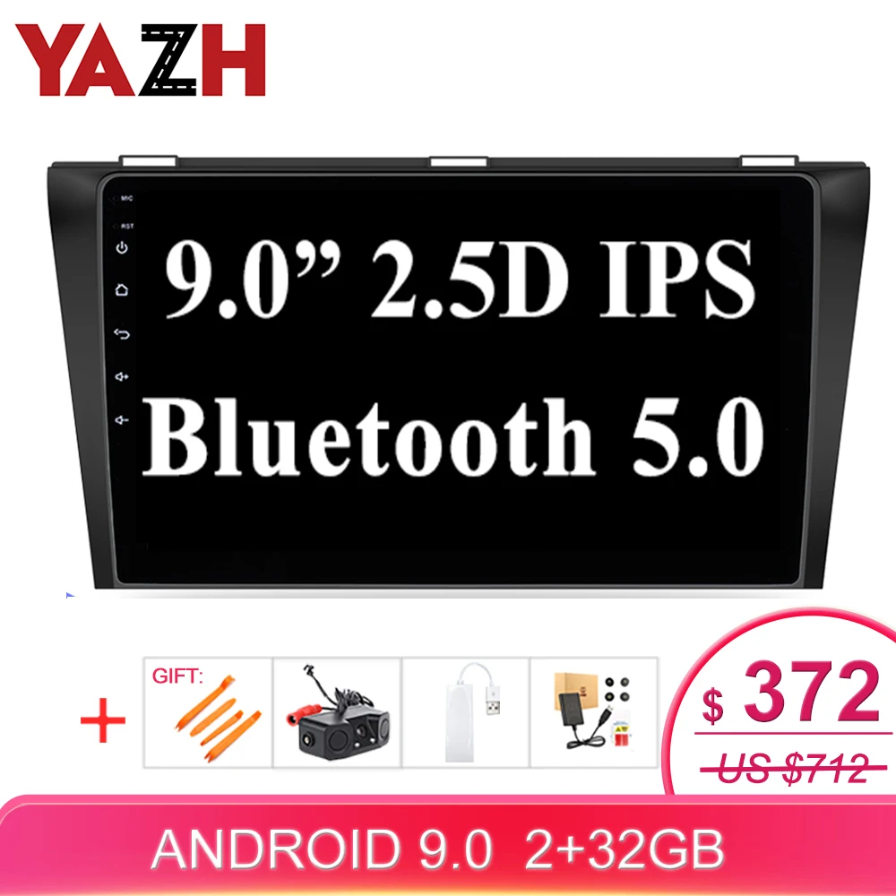 #*Cheap YAZH Android 9.0 8 core Car Radio Multimedia For Mazda 3 2004 2005 2006 2007 support 9\