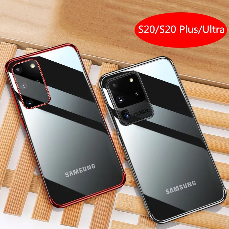 Мягкий чехол Hacrin для Samsung Galaxy S20 Роскошный прозрачный мягкий из ТПУ с силиконовым
