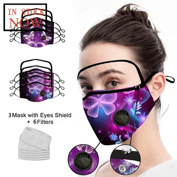 

Women Outdoor Proof Anti-Fog Removable Safety Protect Face Mask With Eyes Shield Mask Mondkapjes Wasbaar Masque De Protection