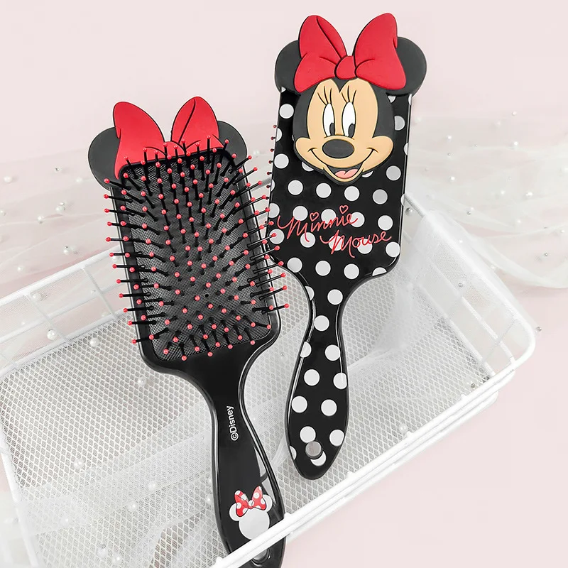 Hair Comb Red Bow Cartoon Mickey Minnie 3D Comb Elsa Anti-Static Air Cushion Hair Care Brushes Baby Girls Dress Up Makeups Toy Gifts