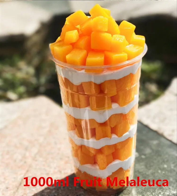 1000ml Моделирование Манго мелалеука чашки модель смешанные фрукты мелалеука окно дисплей фруктовое мороженое модель десерт модель для украшения - Цвет: 1000ml