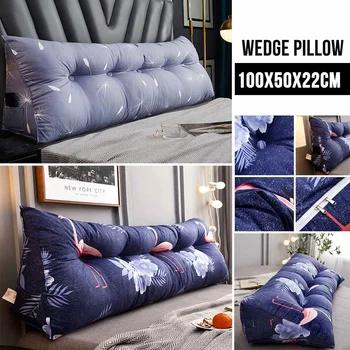 

100x50x22cm Multifunction Long Pillow High-Grade Luxury Simple Bed Cushion Bed Soft Modern Simplicity Bed Pillow Triangular