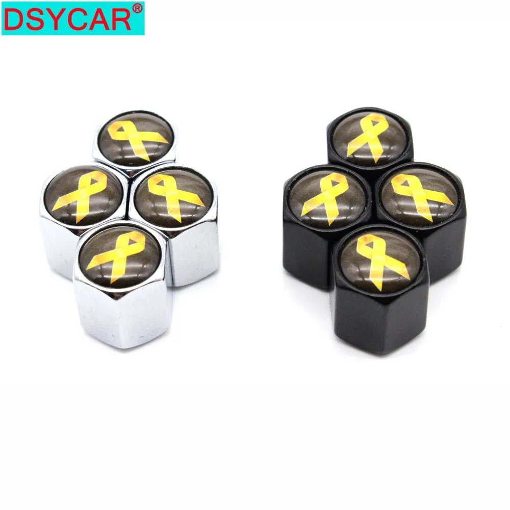 

DSYCAR 4Pcs/Set Car Styling Zinc Alloy Car Tire Valve Caps Wheel Tires Tire Stem Air Cap Airtight Covers