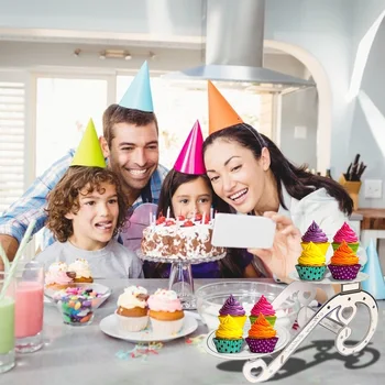 

2 Tier Bronzing Cupcake Cake Stand Rack Dessert Fruit Food Decoration For Birthday Wedding Festival Party Supply Baking Tools
