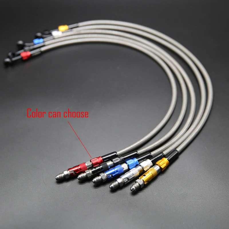 

Steel cable Braided Bike Dirt pipe Banjo motorcycle Brake Hydraulic Line Hose Oil moto Tube Length can be customized color