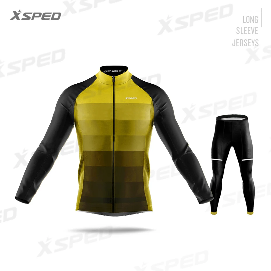 Велосипедная футболка с длинным рукавом, набор Pro Team MTB, Мужская одежда, весна-осень, профессиональная командная форма, одежда для шоссейного велосипеда, быстросохнущая - Цвет: Normal Cycling Set