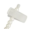 White Pearl Clothes Trouser Hangers Hook W/Clips for Children Kids Plastic Pearl Bow Clothes Hangers 4