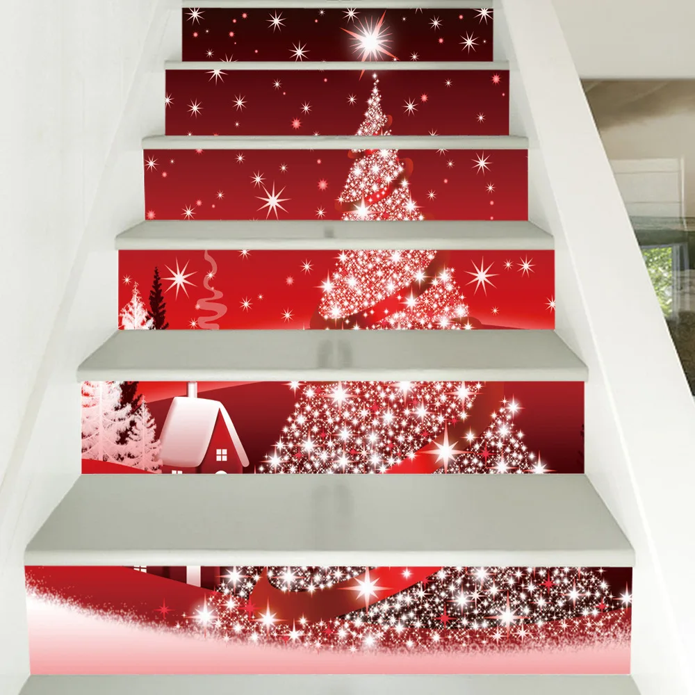 

Merry Christmas Decorations Stair Paste Santa Claus Christmas Decorations for Home Christmas Tree Decorations Ornaments 2019