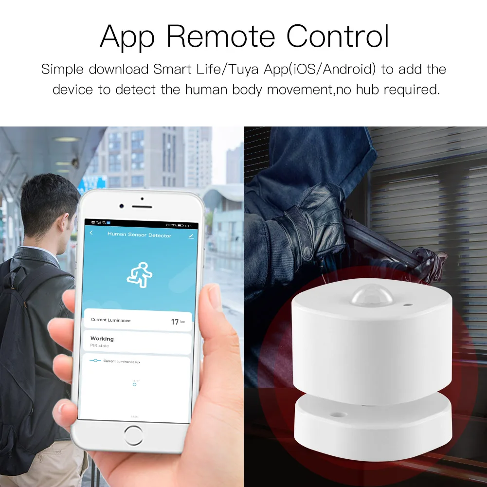 Tuya App Control, Ligação inteligente, Sistema de alarme Home