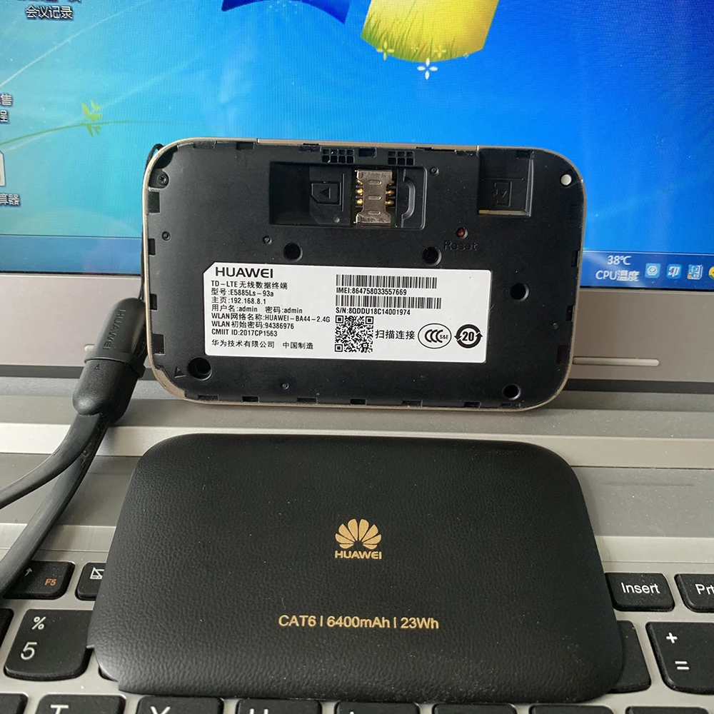 Hot sale Used Huawei WiFi 2 Pro E5885 E5885Ls-93a Wireless Mobile Hot Pocket Hotspot Router Ethernet Port Power bank PK E5770 usb sim internet modem