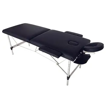 

Massage Table Japanese 2 Sections Folding Portable SPA Bodybuilding Massage Table Black