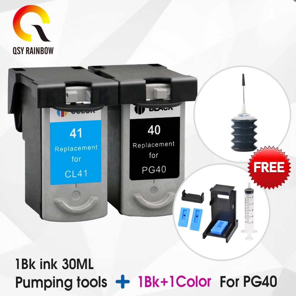 QSYRAINBOW cartucho de tinta PG40 CL 41 PG 40, para impresora Canon Pixma,  Canon, mp140, MP150 160, PIXMA iP1800, iP1200|ink cartridge|compatible ink  cartridgepg-40 cl-41 - AliExpress