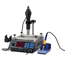 220 В 3 в 1 станция предварительного нагрева инфракрасная паяльная станция BGA нагреватель горячего воздуха 60 Вт Пайка оловом железом светодиодный цифровой дисплей