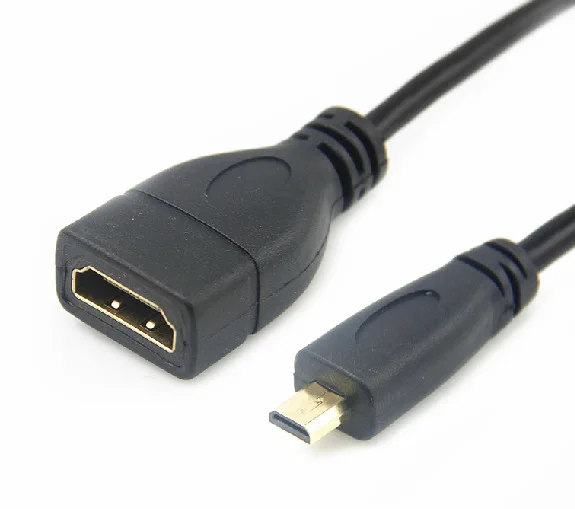 1,4 в микро HDMI к HDMI соединитель короткий кабель мини HDMI к HDMI Женский 15 см
