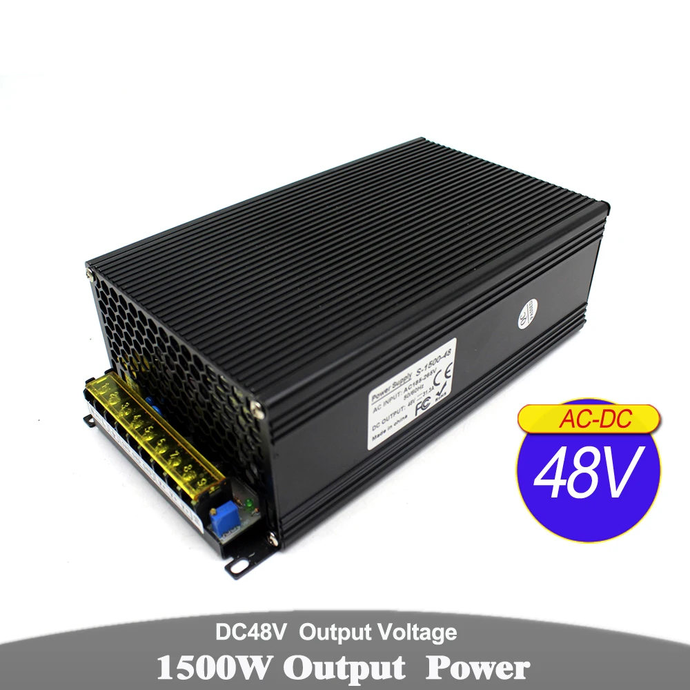 

Universal Switching Power Supply 48V 1500W Transformer 110V 220V AC DC48V Powers Source for CCTV Light CNC Router Stepper Motor