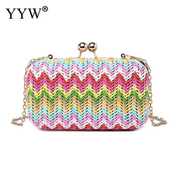 

Woven Tote Small Purse Summer Beach Women Straw Crossbody Handbag Purse For Party Wedding Bridal Designer Handbag Pochette Femme