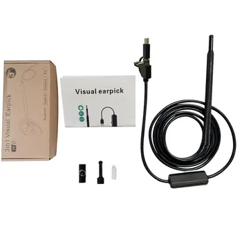 

3-in-1 HD Visual Earpick USB Type-c Ear Cleaning Tool In-ear Cleaner With LED Camera Endoscope Ear Spoon Health Care Tool