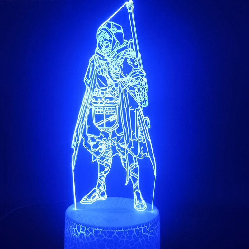 Ana 3D лампа Overwatch Lucio Reinhardt Hanzo Genji сенсорный сенсор 7 цветов с пультом дистанционного управления для рождественского подарка СВЕТОДИОДНЫЙ Ночник светильник - Испускаемый цвет: Ana