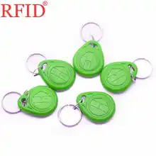 ID 125 кГц EM4100 TK4100 только для чтения Брелоки для ключей RFID зеленый брелок Жетоны метки проксимити Смарт для карты контроля доступа 50 шт