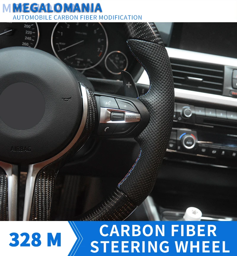 Рулевое колесо M4 для BMW M Series F10 F30 F32 F80 F82 M5 F06 F12 Сменное углеродное волокно|Рулевые