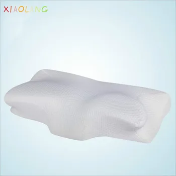 

XIAOLANG New Style Slow Rebound Memory Cervical Pillow Horn Shaped Design Orthopedic Neck Protection Pillow Size In 61x32x13cm