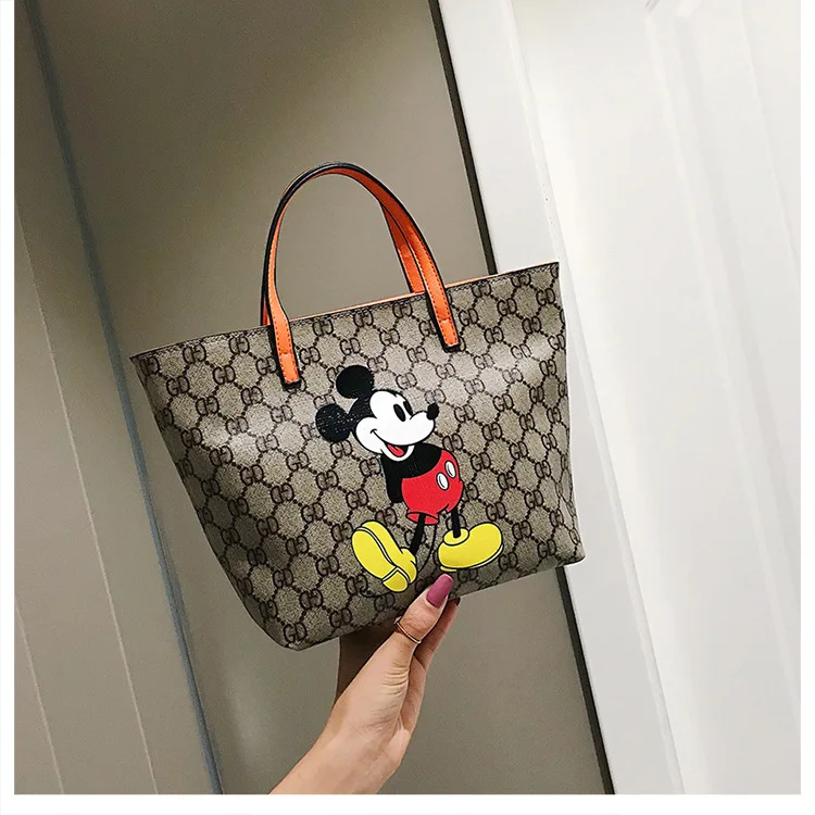 Disney lady Сумка через плечо Микки Маус Женская сумка через плечо женская сумка Минни сумка для покупок с персонажем из мультфильма