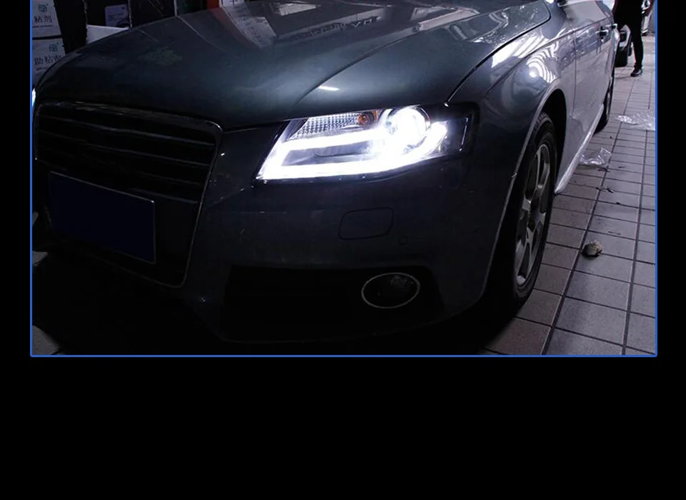 Головной фонарь для автомобиля Audi A4 A4L 2009-2012 фары Противотуманные фары Дневные ходовые огни DRL H7 светодиодный Биксеноновая лампа автомобильные аксессуары