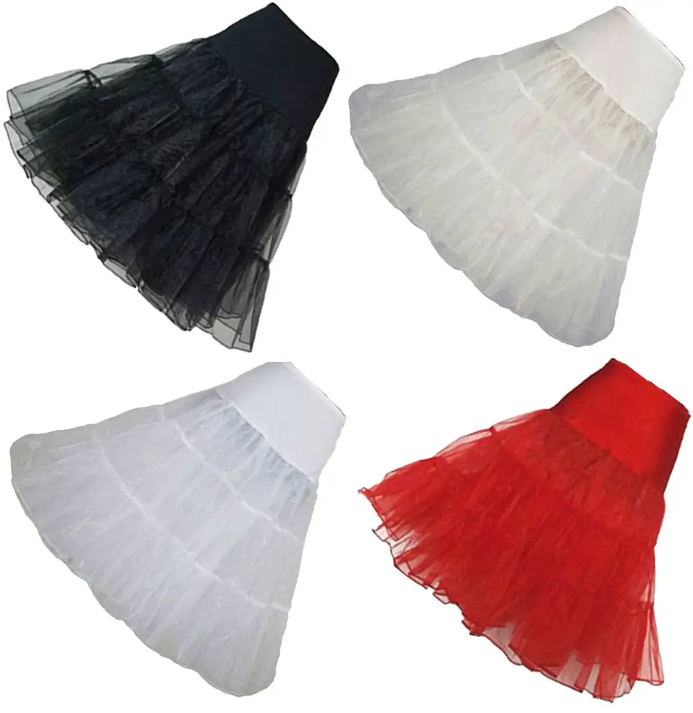 

Tutu Skirt 50s Petticoat Swing Vintag Net Rockabilly Long Underskirt Lolita