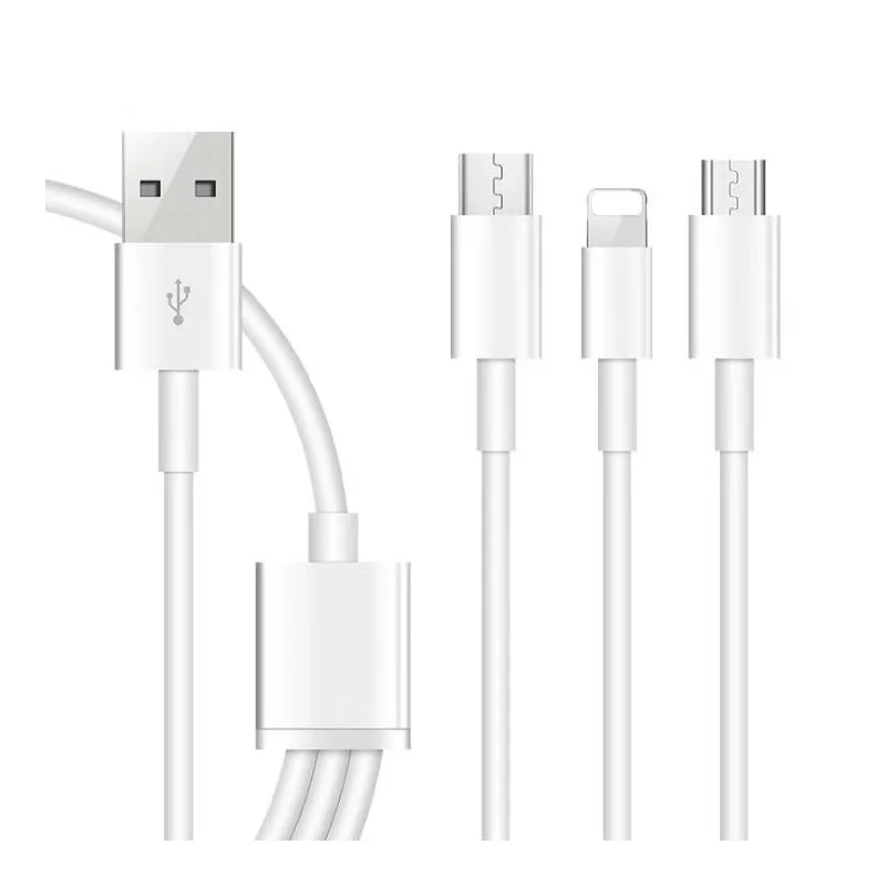 Многофункциональный usb-кабель 3 в 1 универсальный кабель для быстрой зарядки и передачи данных type-c три в одном Телескопический usb-кабель-удлинитель