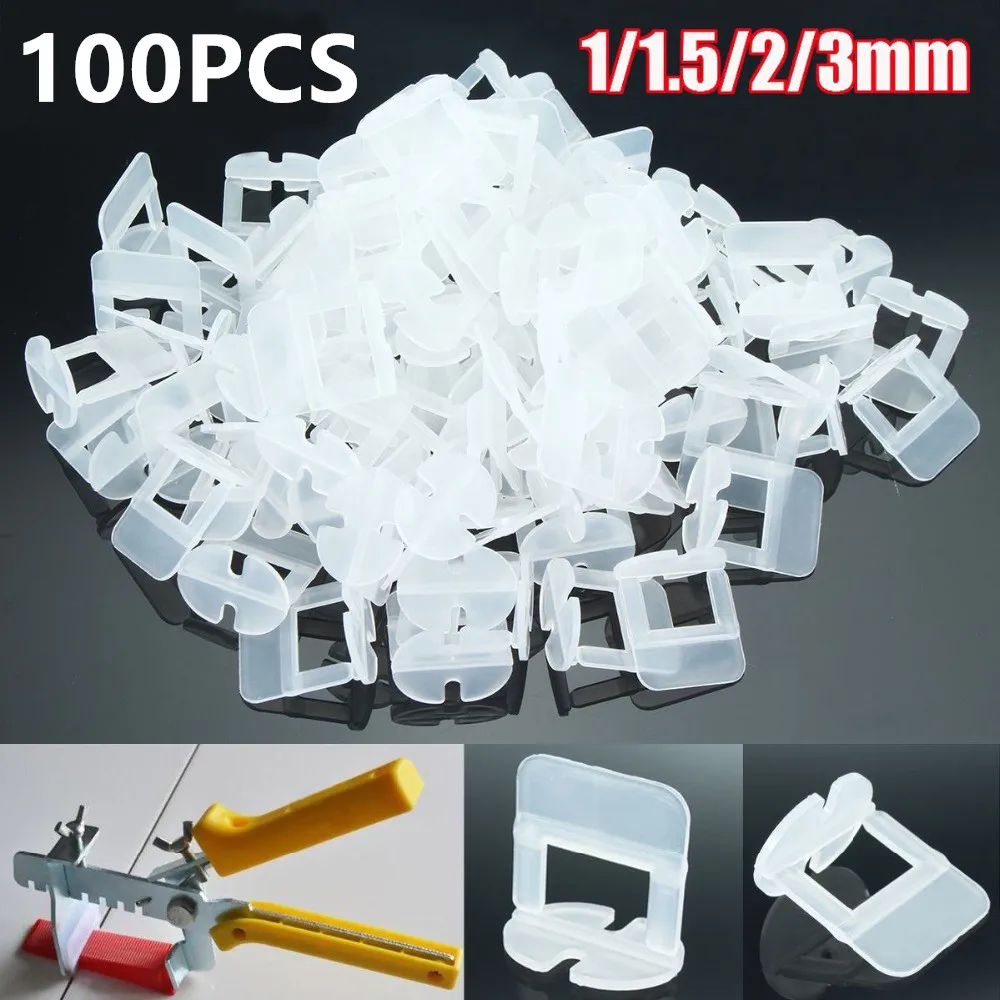 

100Pcs Tile Leveling Clips Tile Levelling Spacers Clips Flooring Tiling Tool For Raimondi System 1/1.5/2/2.5/3mm