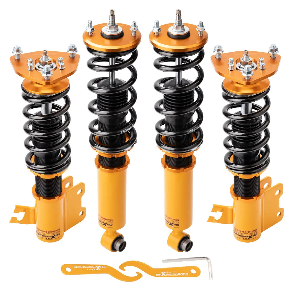 maxpeedingrods 24 steps adjustable Coilover Sping shocks for NISSAN S13 Silvia 240SX 200SX Coupe Absorbers 1989-1990 Suspension |