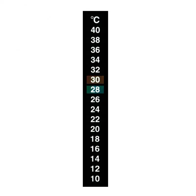 Aquarium Thermometer Dual Scale Fish Tank Liquid Temperature Tester Sticker Fahrenheit Digital LCD Display Adhesive Strip 