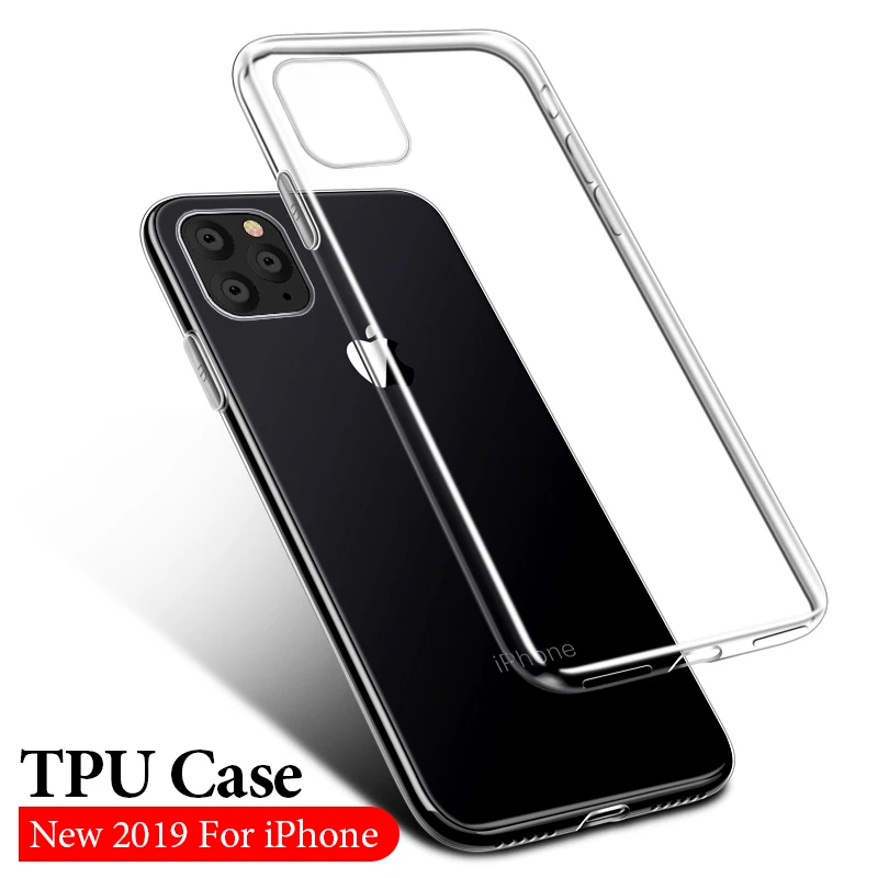 Clear Soft TPU Case For iPhone 11 Pro Max X XS MAX XR Transparent Phone Back iphone 2019 |