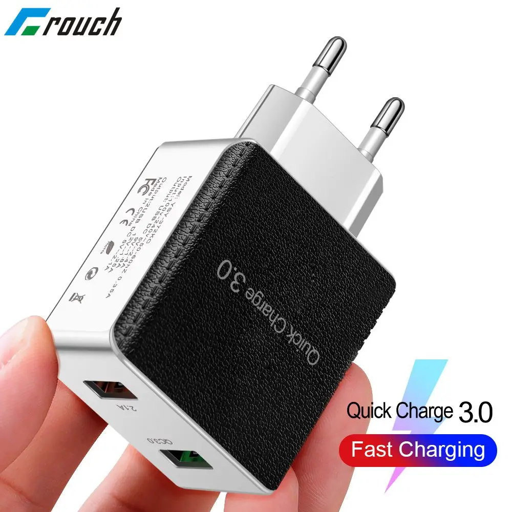 OLAF Quick Charge 3.0 4.0 28W Dual USB Charger Fast Portable Phone For iPhone Samsung S10 Xiaomi Huawei qc Adapter | Мобильные