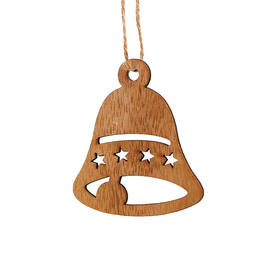 3 шт рождественские Снежинки Деревянные Подвески Рождественская елка украшения