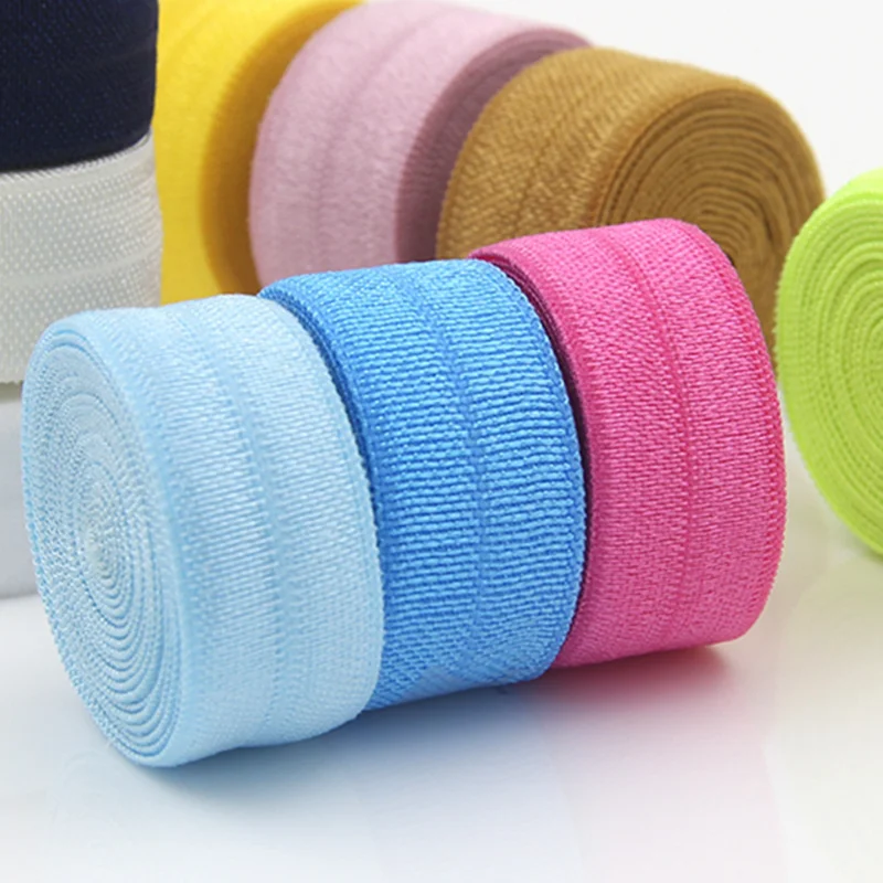 Ribbon Decoration Ribbon Supplies Sewing Ribbon Lace Trim Ribbon 5yards/Lot 5/8" 15mm Elastic Band Multicolor Fold Over Spandex Elastic Ribbon Sewing Lace Trim Waist Band Garment Accessory