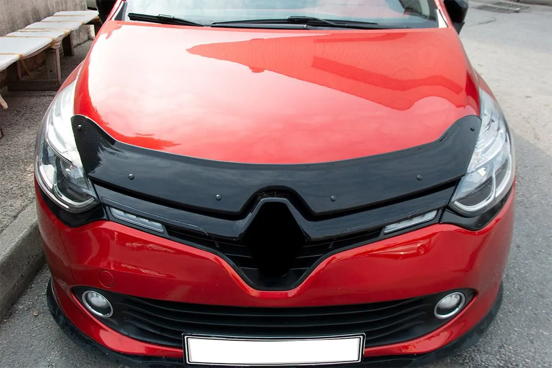 Для Renault Clio 4 2012 2013 2014 2015 2016 2017 2018 2019 спереди защита от насекомых капюшон дефлекторы
