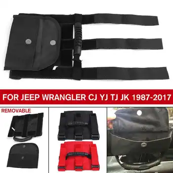 

Car Roll Bar Grab Handle with Sunglasses Holder Storage Bag Armrest Bag Accessories for Jeep Wrangler CJ, YJ, TJ, JK 1987-2017
