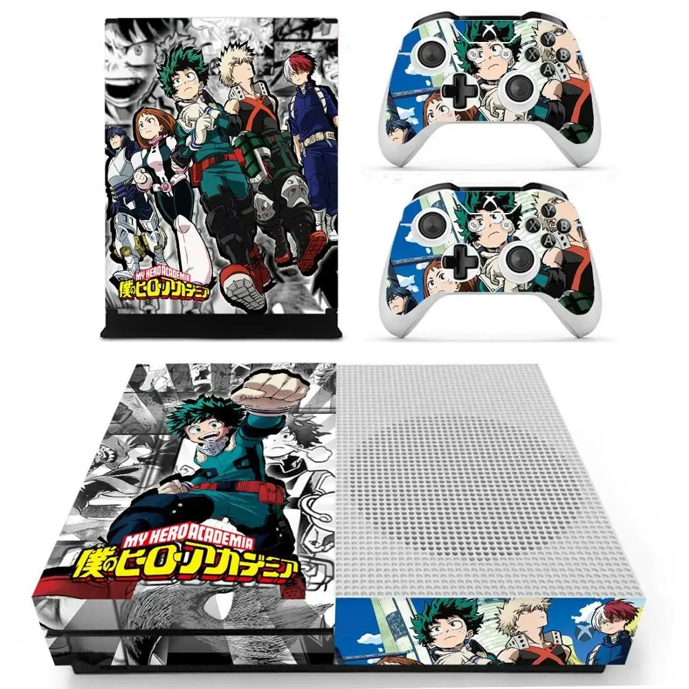 Наклейка-накладка My Hero Academy для консоли Xbox One S и Kinect и контроллеров для Xbox One Slim Skins