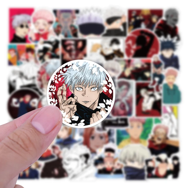 100pcs adesivi Anime giapponesi juskeleton su Kaisen Gojo Satoru Itadori  Yuji adesivi Comic Manga Sticker nota adesiva cancelleria - AliExpress