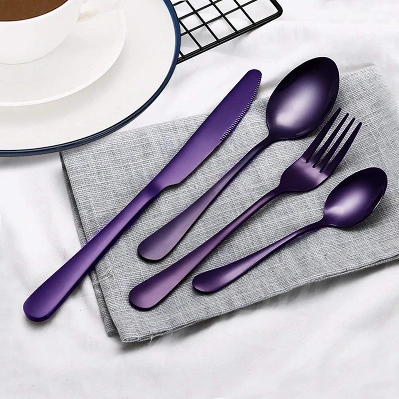 20-Piece Stainless Steel Flatware Set,Tableware Set,Dinnerware Set Service for 5, Include Knife/Fork/Spoon/Teaspoon/Fruit Fork