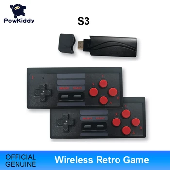 

POWKIDDY S3 Video Game Console USB 8 Bit TV Wireless Handheld Mini Game Console Build In 628 Classic Dual Gamepad HDMI/AV Output
