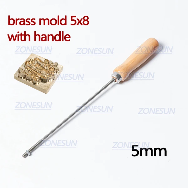 5mmS 5x8cm ZONESUN 5/8/10 мм деревянной ручкой для металлический логотип на заказ Печать Еда торт Брендинг железа кожа резьба по дереву сжигания плесень штамп-печатка - Цвет: 5mmS 5x8cm