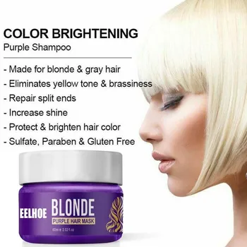 

No Yellow Shampoo Purple Shampoo Toner Remove Yellow Anti Brassy Color Protecting For Silver Blonde Bleached Gray Color Lock Dye